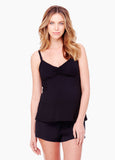 Model is 5'10", 7 months pregnant, and wears a size S.||Jet Black