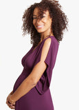 Model is 5’10”, 4 months pregnant, and wears size S.||Plum