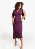Model is 5’10”, 4 months pregnant, and wears size S.||Plum
