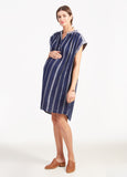 ||True Navy Lurex Stripe