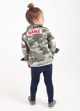 Model is 3 years old and wearing a 3T.||Camo