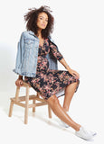 Model is 5’10”, 4 months pregnant, and wears size S.||Black Leaf