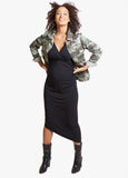 Model is 5’10”, 4 months pregnant, and wears size S.||Black