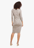 Model is 5’10”, 4 months pregnant, and wears size S.||Gold Foil