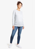 Model is 5’10", 4 months pregnant, and wears size S||Light Heather Grey::hover