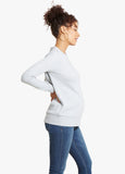 Model is 5’10", 4 months pregnant, and wears size S||Light Heather Grey
