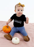 Model is 11 months old, wearing size 9-12.||Black::hover