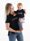 Mama is 11 months postpartum and wears size S.||Black