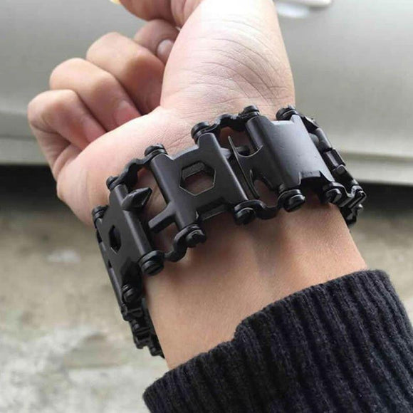 29 Function Tread Bracelet for Travel Outdoor Stainless Steel Multi-Tool Hot Trending Deal 