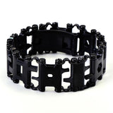 29 Function Tread Bracelet for Travel Outdoor Stainless Steel Multi-Tool Hot Trending Deal black 