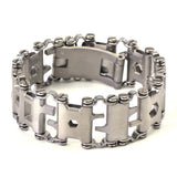 29 Function Tread Bracelet for Travel Outdoor Stainless Steel Multi-Tool Hot Trending Deal Silver 