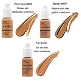 Glamza PHOERA Foundation Concealer Makeup Full Coverage Matte Brighten Long Lasting UK (102 NUDE)
