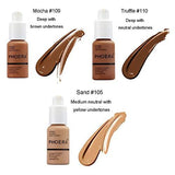 Glamza PHOERA Foundation Concealer Makeup Full Coverage Matte Brighten Long Lasting UK (102 NUDE)