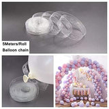 XNX DIY Balloon Arch Garland Decorating Strip Kit 16Ft, Balloon Tape Strip with 2 Rolls Balloon Glue Point Dots 200 Stickers For Party Decoration