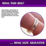 Assorted Ring Size Reducers Ring Clip Guard Resizer Adjusters Pack of 21pcs, 7sizes / Including New Spiral Style