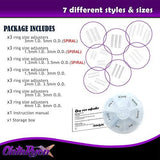 Assorted Ring Size Reducers Ring Clip Guard Resizer Adjusters Pack of 21pcs, 7sizes / Including New Spiral Style