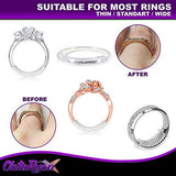 Assorted Ring Size Reducers Ring Clip Guard Resizer Adjusters Pack of 21pcs, 7sizes / Including New Spiral Style