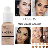 Glamza PHOERA Foundation Concealer Makeup Full Coverage Matte Brighten Long Lasting UK (102 NUDE)