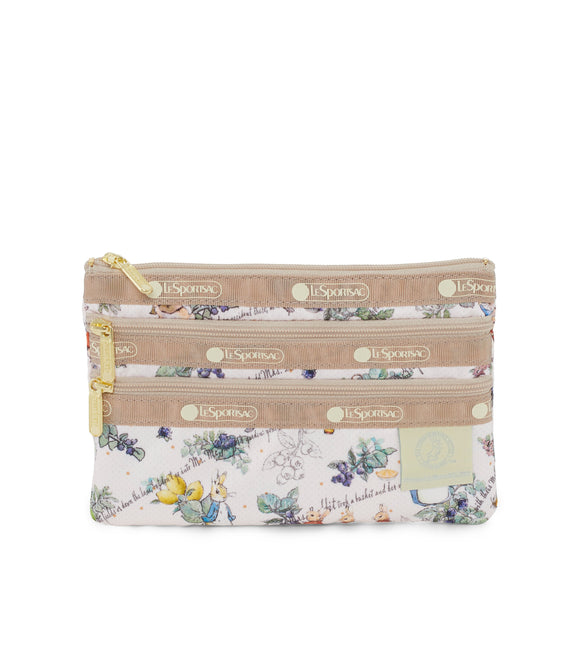 3-Zip Cosmetic, Accessories and Cosmetic Bag, LeSportsac, Peter's Fruit Garden