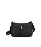 Deluxe Everyday Bag, Nylon Handbags and Classic Purses, Expandable, Crossbody, Solid Black