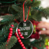 Personalized Mirrored Acrylic Christmas Ornaments