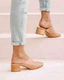 Bondi Woven Mules - Cream