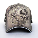 Original 3D Printing Chinese Style Dragon Peafowl Elephant Skull Eagle Baseball Cap Men WOMEN Fashion Snapback Cap Hip Hop Hat