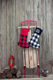 Personalized Christmas Stockings - Burlap, Plaid & Buffalo Check