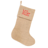 Personalized Christmas Stockings - Burlap, Plaid & Buffalo Check