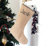 Personalized Christmas Stockings - Burlap, Plaid & Buffalo Check