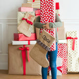 Personalized Christmas Stockings - Burlap, Plaid & Buffalo Check