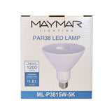 LED PAR38 - 15W - 1200lm - 40° - Dimmable - UL+ES