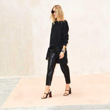 Black Off The Shoulder Knit Jumper