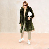 Olive Faux Fur Midi Coat