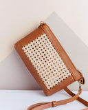 Rattan Crossbody Bag - Tan
