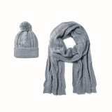 Cable Knit Hat & Scarf Set
