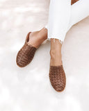 Tulum Woven Mule - Chocolate