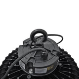 LED UFO High Bay - 240W - Hook Mount - 200V to 480V - Tempered Glass - (UL+DLC)