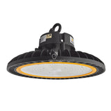 LED UFO High Bay - 240W - Hook Mount - 200V to 480V - Tempered Glass - (UL+DLC)