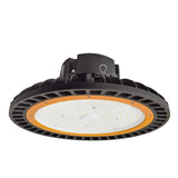LED UFO High Bay - 150W - Hook Mount - 200V to 480V - Tempered Glass - (UL+DLC)