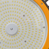 LED UFO High Bay - 150W - Hook Mount - 200V to 480V - Tempered Glass - (UL+DLC)