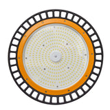 LED UFO High Bay - 150W - Hook Mount - 200V to 480V - Tempered Glass - (UL+DLC)