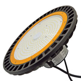 LED UFO High Bay - 150W - Hook Mount - 200V to 480V - Tempered Glass - (UL+DLC)