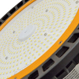 LED UFO High Bay - 150W - Hook Mount - 200V to 480V - Tempered Glass - (UL+DLC)