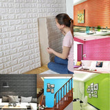 10 Pack | 58 Sq.Ft White Foam Brick Wall Tiles Peel and Stick 3D Wall Panel Room Decor