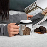 Art Your Cat YOUR CAT on a Matte Black Magic Mug