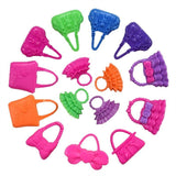 32 Item/Set Doll Accessories =10 Pcs Doll Clothes Dress +4 Glasses +6 Plastic Necklace +2 Handbag +10 Pairs Shoes for Barbie doll Hot Trending Deal 
