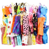 32 Item/Set Doll Accessories =10 Pcs Doll Clothes Dress +4 Glasses +6 Plastic Necklace +2 Handbag +10 Pairs Shoes for Barbie doll Hot Trending Deal 
