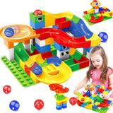 Best Marble Run Toy - Building Blocks Marble Race Track Construction Set - Best Marble Race Run Track -296 PCS - Shopptique