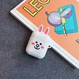 Cartoon AirPods Case, Protective Silicone Cover and Skin for Apple Airpods Charging Case Hot Trending Deal White rabbit 